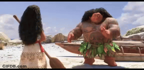 Woman And Man Standing On Beach GIF