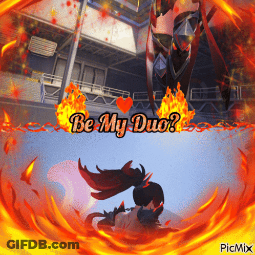 Woman And Robot Saying Be My Duo GIF