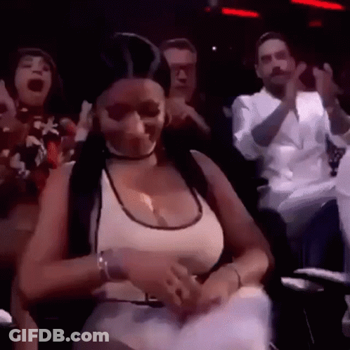 Woman Applauding And Laughing GIF