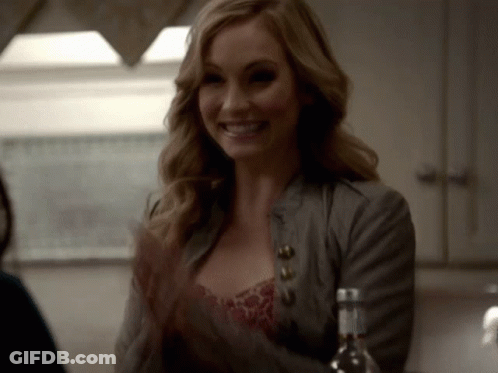 Woman Applauding Holding Alcohol GIF
