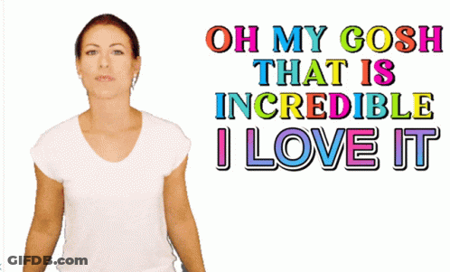 Woman Applauds Oh My Gosh That Is Incredible I Love It GIF