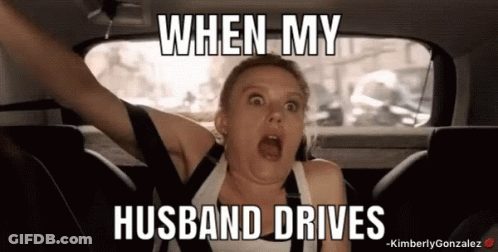 Woman Arms Up In Back Seat When My Husband Drives GIF