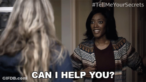 Woman Asking Can I Help You GIF