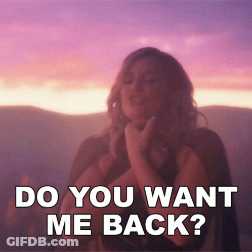 Woman Asking Do You Want Me Back At Sunset GIF