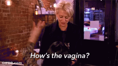 Woman Asking How's The Vagina In Restaurant GIF