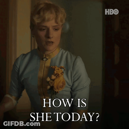 Woman Asking How She Is Today GIF