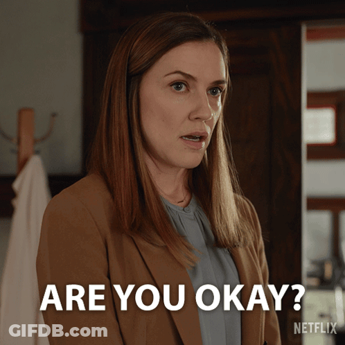 Woman Asking If She Is Okay With Netflix Logo GIF