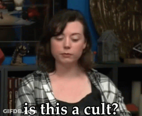 Woman Asking Is This A Cult GIF