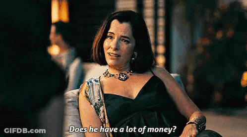 Woman Asking Man If He Has Money GIF