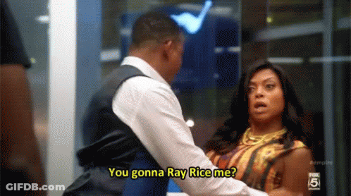 Woman Asking Man If He's Gonna Ray Rice Me GIF