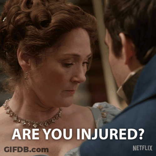 Woman Asking Man If Injured GIF