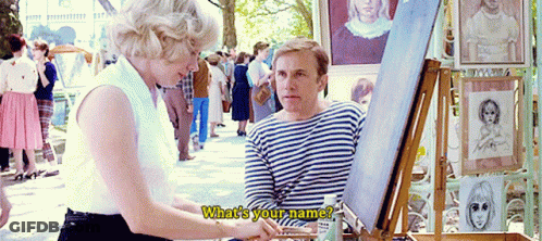 Woman Asking Man Name GIF