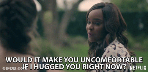 Woman Asking To Hug Netflix GIF
