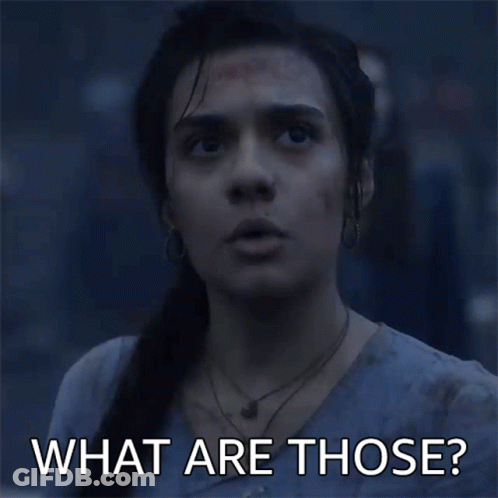 Woman Asking What Are Those Looking Up GIF