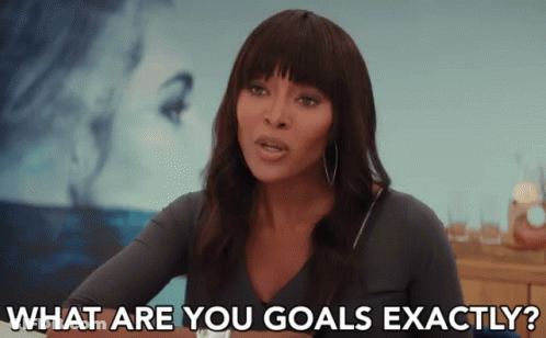 Woman Asking What Are Your Goals GIF