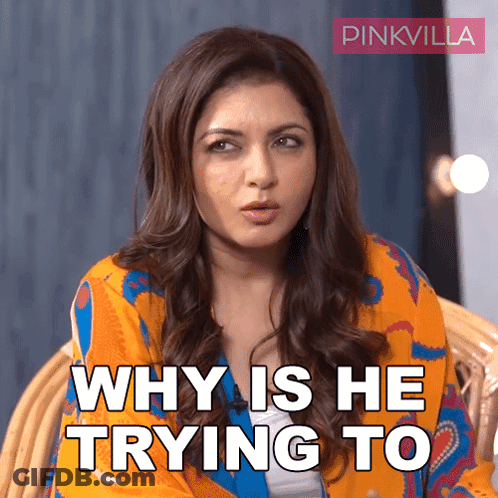 Woman Asking Why In Pinkvilla Ad GIF