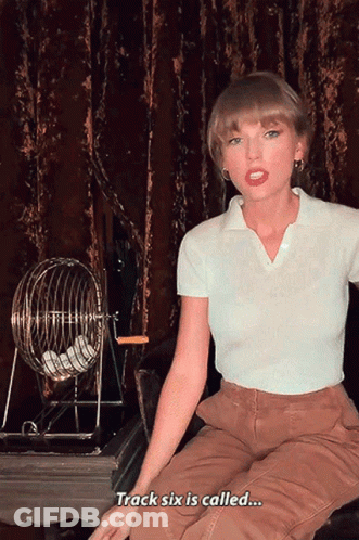 Woman At Bingo Machine Saying Track Six Is Called GIF