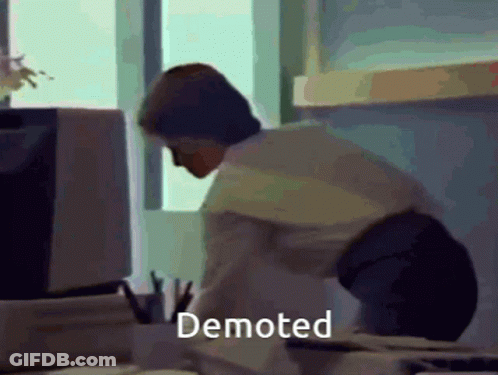 Woman At Computer Demoted GIF