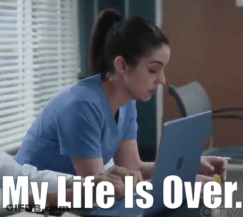 Woman At Desk My Life Is Over GIF