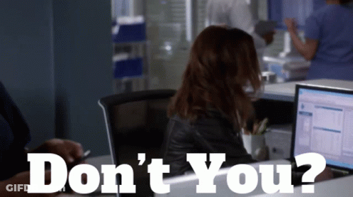 Woman At Desk Saying Don't You GIF