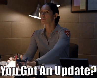 Woman At Desk Saying You Got An Update GIF