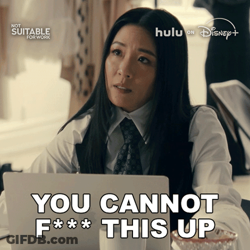Woman At Desk With Laptop Says You Cannot F This Up GIF