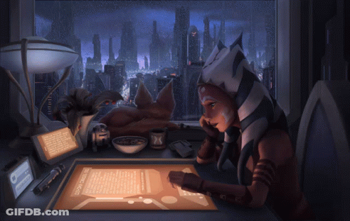 Woman At Desk With Sonic Boom Screen GIF