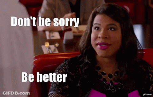 Woman At Diner Saying Don't Be Sorry Better GIF