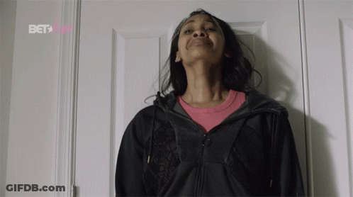 Woman At Door With Bet On Bottom Left GIF