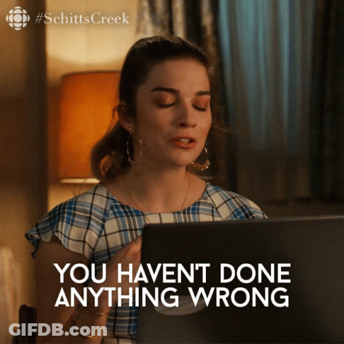 Woman At Laptop You Haven't Done Anything Wrong GIF