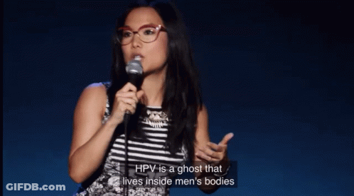Woman At Microphone Saying Boo GIF