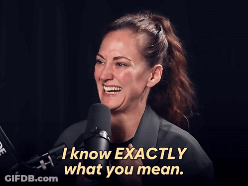 Woman At Microphone Saying I Know Exactly What You Mean GIF