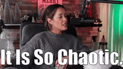 Woman At Microphone Saying It Is So Chaotic GIF