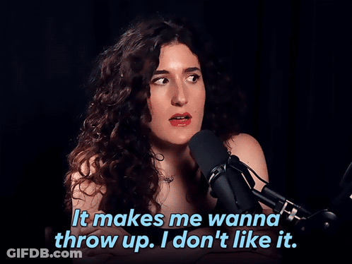 Woman At Microphone Saying It Makes Me Wanna Throw Up GIF