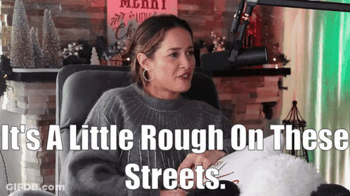 Woman At Microphone Saying It's A Little Rough On These Streets GIF
