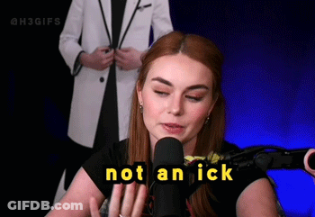 Woman At Microphone Saying Not An Ick GIF