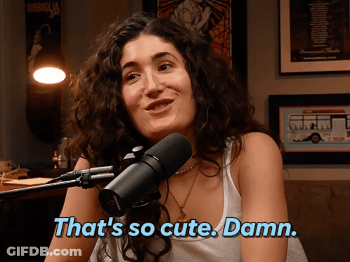 Woman At Microphone Saying That's So Cute Damn GIF