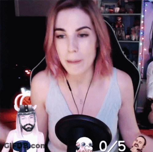 Woman At Microphone With 0/5 Score GIF