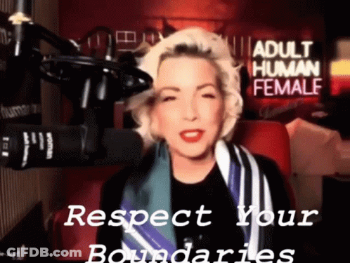 Woman At Microphone With Adult Human Female Sign GIF