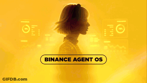 Woman At Microphone With #Binanceagentos Sign GIF