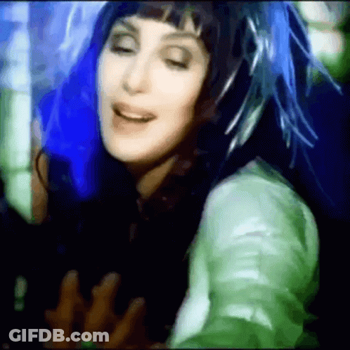 Woman At Microphone With YR Sign GIF