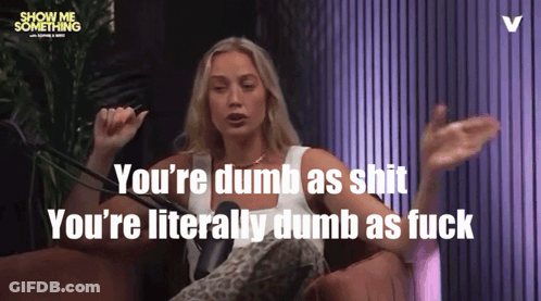 Woman At Microphone You're Dumb As Shit GIF