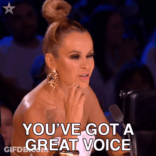 Woman At Microphone You've Got A Great Voice GIF