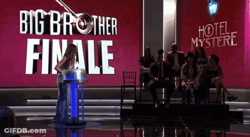 Woman At Podium Big Brother Finale GIF