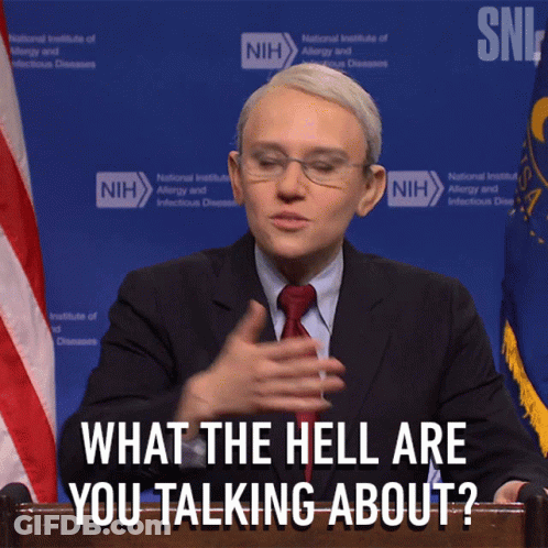 Woman At Podium Saying What The Hell Are You Talking About GIF