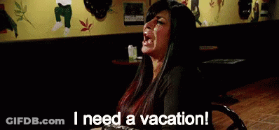 Woman At Restaurant Saying I Need A Vacation GIF