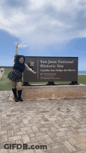 Woman At San Juan National Historic Site Castillo San Felipe Del Morro GIF