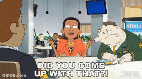 Woman At Table Did You Come Up With That GIF