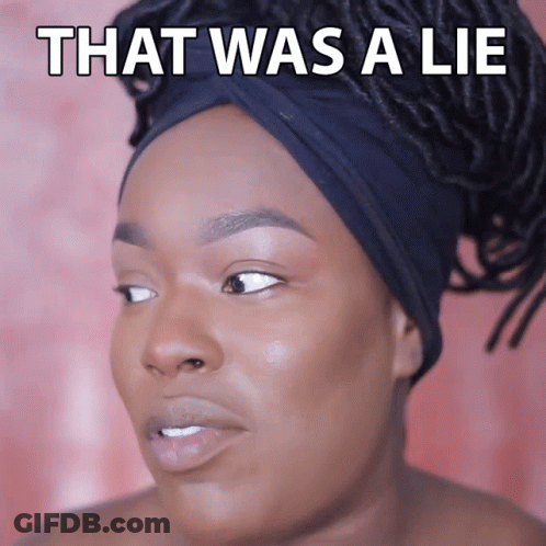 Woman At Table Nothing Good Comes From Lying GIF