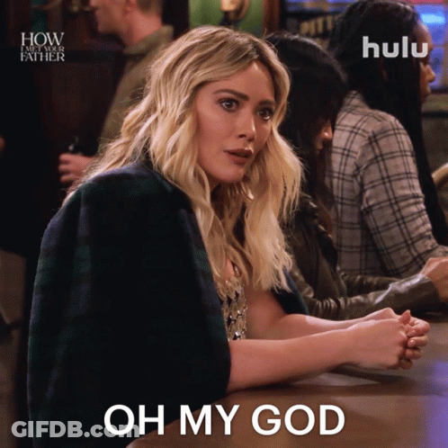 Woman At Table Oh My God GIF